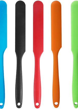 5 Pcs Silicone Jar Spatulas,Sourdough Spatula with Long Handle,Cake Cream Butter Spatulas(5 Pcs)