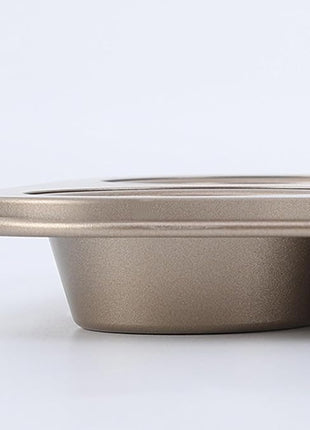 Air Fryer Muffin Pan, Nonstick Cupcake Baking Pan for Counter Top Oven Small Oven, Gold, 2 Pack