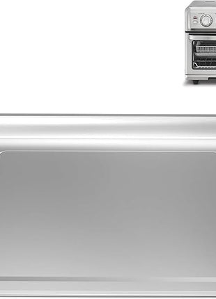 Quality Baking Sheet Pan, 12.4"x11" Stainless Steel Air Fryer Tray Replacement for Cuisinart Air Fryer TOA-060 and TOA-065, Dishwasher Safe, NonStick Baking Pans for Cooking Bread and Broiling