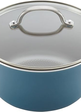 Ayesha Curry Home Collection Nonstick Cookware Pots and Pans Set, 9 Piece, Twilight Teal