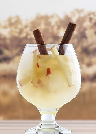 LAV Brandy Snifters Glass Set | Dishwasher Safe, Short Stem Balloon Glasses, Glass Goblets for Spirits, Bourbon Whiskey, Cognac, Scotch, Beer Tasting Glasses | 13.25 oz | Set of 6