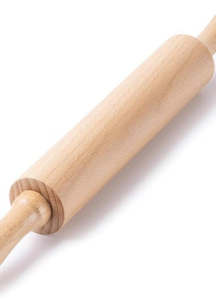 AISOSO Rolling Pins for Baking, 15.75 Inches Wooden Rolling Pin with Handles, Classic Nonstick Dough Roller for Fondant Pizza Pie Crust Cookie Pastry, Kitchen Baking Essentials, Light Yellow