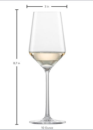 ZWIESEL GLAS Pure Riesling White Wine Glass (Set of 6), Wine Glasses for White Wine, Dishwasher-Safe Tritan Crystal Glasses, Made in Germany (10 Ounce)