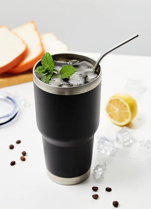 MEWAY 30oz Tumbler Double Wall Vacuum Insulated Travel Mug, Stainless Steel Tumbler with Lid, Durable Powder Coated Insulated Coffee Cup for Cold & Hot Drinks (MIX,8 PACK)