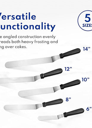 New Star Foodservice 38156 Angled Icing Spatula, 6-Inch Blade, 11-Inch Overall, Silver