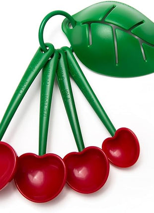 OTOTO Measuring Cups Set - Teaspoons for Dry & Liquid Ingredients, BPA-free & Dishwasher Safe, Funny Gifts, Baking Accessories, Unique Kitchen Gadgets (Mon Cherry)