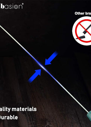 Wanbasion Green Professional Kitchen Knife Set, Stainless Steel, Dishwasher Safe with Sheathes