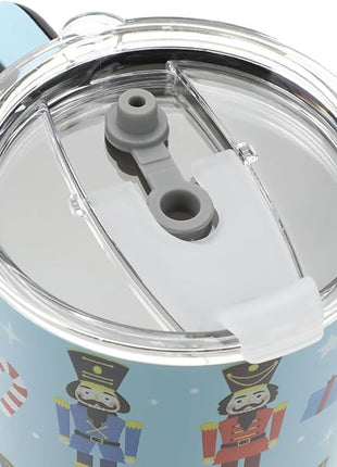 Bioworld Nutcrackers Vacuum Insulated 40 Oz. Stainless Steel Tumbler with Reusable Straw & Leak-Proof Lid, Easy Carry Handle for Travel or Home