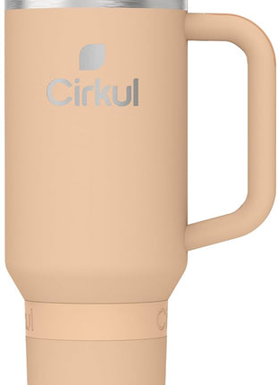 Cirkul 40oz. Apricot Stainless Steel Tumbler with Handle, All-Day StrawSip™, Double-Wall Insulated