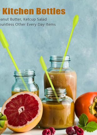 Silicone Spatula Set (6Pcs) - Mini Scraper Tool for Beauty & Food - Reach Every Last Drop, Multi-Size Spatulas for Makeup Jars, Lotion Bottles & Kitchen Containers