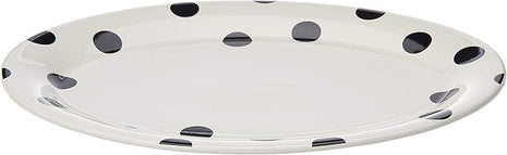 Kate Spade New York Deco Dot 14" Oval Serving Platter, 2.95 LB, White