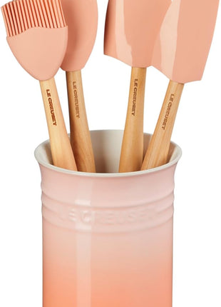 Le Creuset Stoneware & Silicone 5pc. Utensil Crock Set, Peche
