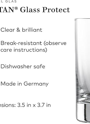 ZWIESEL GLAS Paris Whiskey Glass 13.5 Ounce (Set of 6), Bar Tumbler for Whiskey, Dishwasher-Safe Tritan Crystal Glasses, Made in Germany