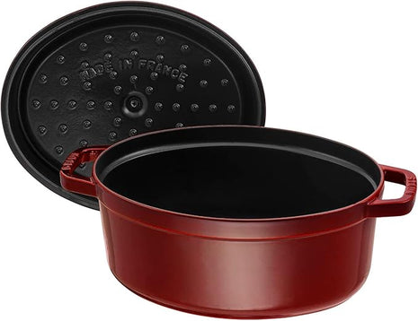 STAUB Cast Iron Roaster/Cocotte, Oval 33 cm, 6.7 L, Grenadine