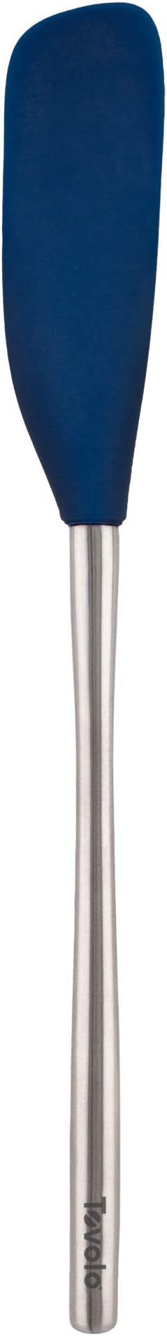 Tovolo Jar Spatula Silicone Long Stainless Steel Handle Scraper Spatula Deep Indigo, Jar Scraper Heat Resistant Dishwasher Safe BPA Free Kitchen Utensil for Scraping Spreading Jelly Peanut Butter