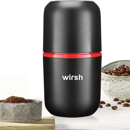 Wirsh Coffee Grinder-Electric Coffee Grinder with Stainless Steel Blades, Coffee and Spice Grinder with Powerful Motor and 4.2oz. Large Capacity for Coffee Beans,Herbs,Spices, Peanuts,Grains and More
