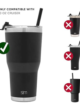 Simple Modern 30oz Cruiser Tumbler Handle | Reusable, Dishwasher Safe, BPA Free Accessory for Insulated Stainless Steel Travel Cup | Tumbler NOT Included | Cruiser Collection | Midnight Black