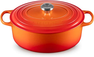 Le Creuset Enameled Cast Iron Signature Oval Dutch Oven, 6.75 qt., Flame