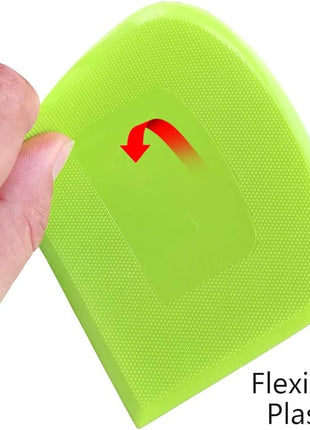 ALLTOP Bowl Spatula & Bench Scraper,Flexible Plastic Multipurpose Kitchen Pastry Cutter Tool,Food Scrappers for Bread Dough Baking Cake Fondant Icing,Set of 2 Pieces - White,Green