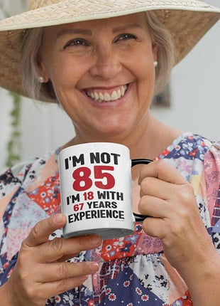 85th Birthday Gifts For Men, Women - Funny Mugs & Cups Ideas For Grandma, Presents For 85-year-old Man, Woman, Dad, Mom, 1940 Birthday Present For Grandma & Grandpa, Happy 85th Bday Decorations Gift