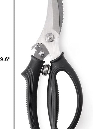 Heavy Duty Poultry Shears - Kitchen Scissors for Cutting Chicken, Poultry, Game, Meat - Chopping Vegetable - Spring Loaded