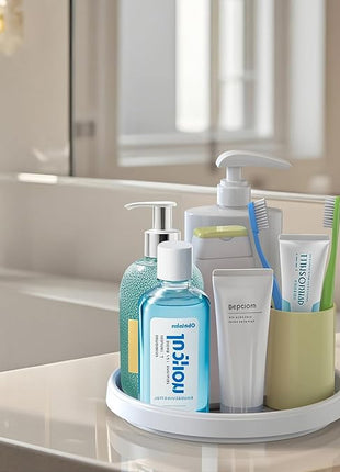 Lazy Susan Organizers for Kitchen Storage - 4 Set of Turntables for Cabinet, Pantry Organization Countertop,Vanity and Table,10 Inch Rotating Tray Spice Rack, Bathroom Fridge and Makeup Organizing