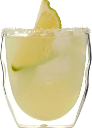 Ozeri Moderna Artisan Series Double Wall 8 oz Beverage Glasses - Set of 4 Drinking Glasses