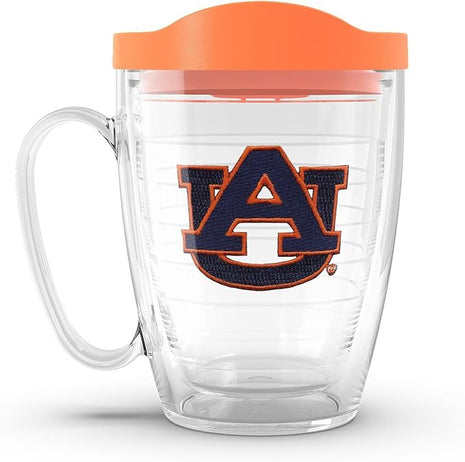 Tervis Made in USA Double Walled Auburn Tigers Insulated Tumbler Cup Keeps Drinks Cold & Hot, 16oz Mug, Emblem