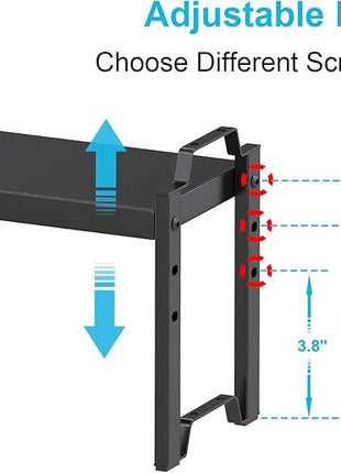 Narrow Expandable Cabinet Shelf Organizer 5.51" Width, Kitchen Counter Storage Shelves Spice Racks, Small Cupboard Countertop Tabletop Shelves Organizers, Expandable Adjustable Stackable, Load 30LBS