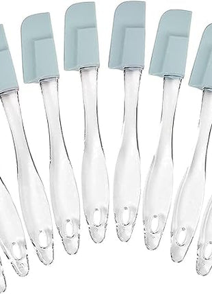 Mini Spatulas Set - 10 Piece Heat Resistant Silicone Spatula - Pro-Grade Multipurpose Kitchen Tool for Baking, Cooking, Mixing, and More - Non-Stick, Dishwasher Safe Bright and Small Spatula - Gray