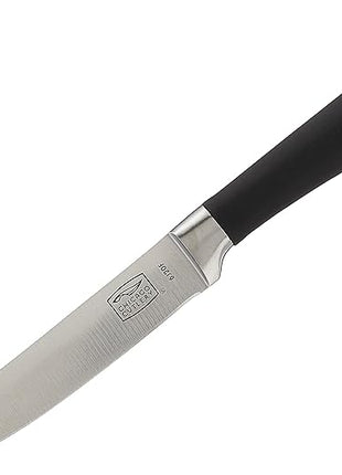 Chicago Cutlery Fusion 6 Piece Forged Premium Steak Knife Set, Cushion-Grip Handles with Stainless Steel Blades, Resists Stains, Rust, & Pitting, Kitchen Knives