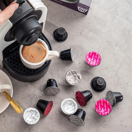 Mixpresso White Espresso Coffee Machine – Compact 1400W Single Serve Coffee Maker Compatible with Nespresso OriginalLine Capsules, One-Touch Operation, 19-Bar Italian Pump, 27oz Water Tank