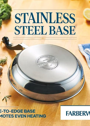 Farberware Classic Stainless Steel Cookware Pots and Pans Set, 15-Piece,50049,Silver