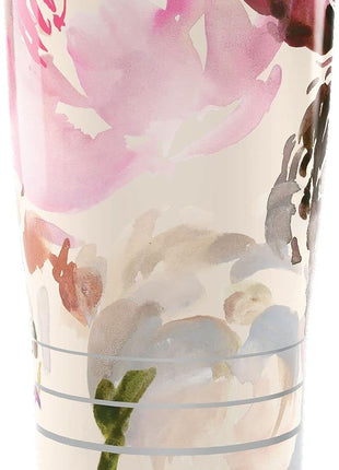 Tervis Traveler Kelly Ventura Floral Collection Triple Walled Insulated Tumbler Travel Cup Keeps Drinks Cold & Hot, 20oz - Stainless Steel, Posy