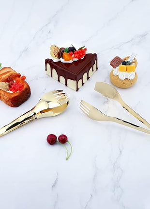 MSY BIGSUNNY Kitchen Tongs Cooking Tong - Stainless Steel Food Serving Tongs Set of 2(Gold, 9 inch)