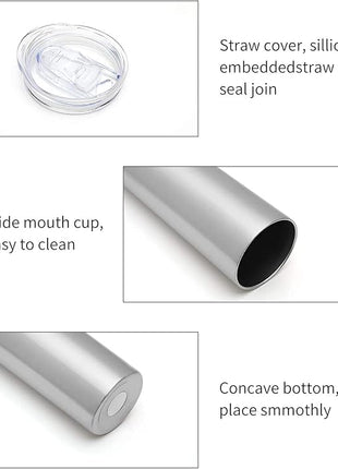 HASLE OUTFITTERS 20 oz Skinny Tumblers Bulk Set, Stainless Steel Insulated Slim Tumblers with Lids, Reusable Double Wall Travel Coffee Mugs, Durable Powder Coated Travel Water Cups(12)