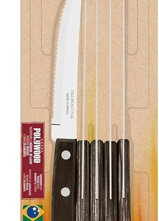 Tramontina 29899/155 Knives Set, Stainless Steel, Brown, 30 x 30 x 30 cm