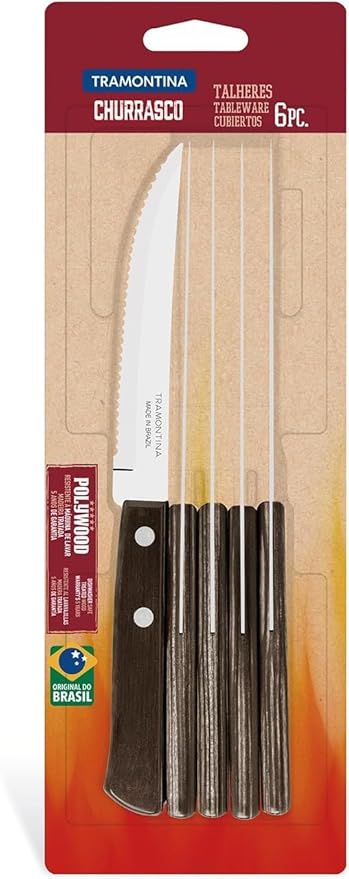 Tramontina 29899/155 Knives Set, Stainless Steel, Brown, 30 x 30 x 30 cm