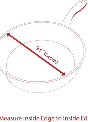 Swiss Diamond Frying Pans Nonstick with Lid, Features Ergonomic Handle, Nonstick Diamond Coated Aluminum Skillets and Oven Safe Frying Pans with Lids, Cover Included, 9.5 Inch