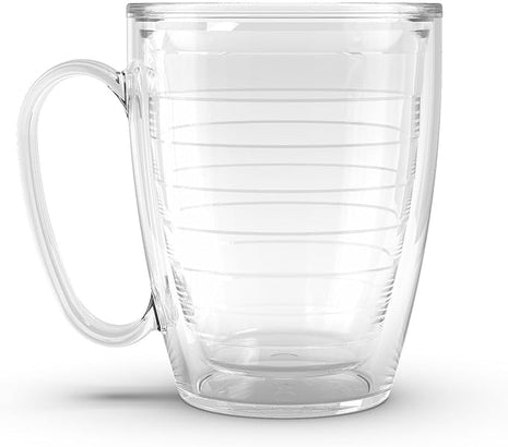 Tervis 16oz Clear Insulated Mug Collection - 4pk, Keeps Drinks Cold & Hot, Made in USA, BPA-free, Transparent, Reusable Coffee Cup