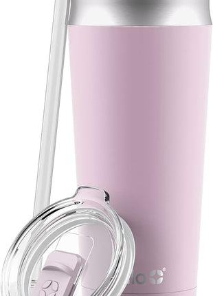 Ello Beacon Vacuum Insulated Stainless Steel Tumbler with Slider Lid and Optional Straw