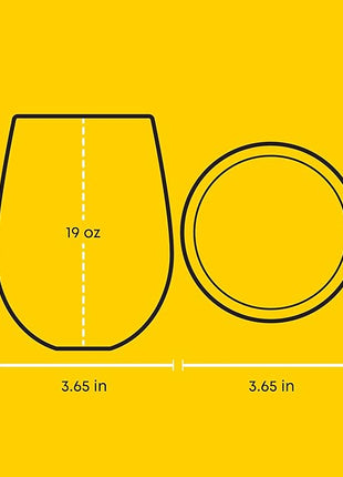 JoyJolt Star Wars™ Helmet Hues Tumblers Stemless Glasses. Set of 4 Large 19oz Glass Drinking Glasses, Wars Kitchen Gifts and, Collectibles for Adults