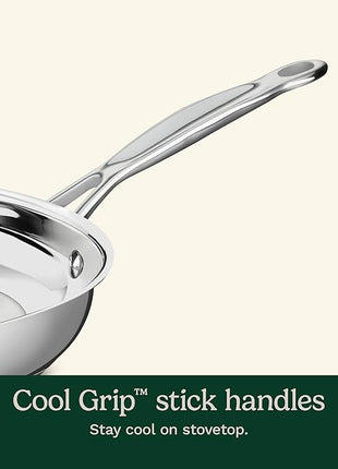 Cuisinart 17-Piece Cookware Set, Chef's Classic Steel Collection 77-17N