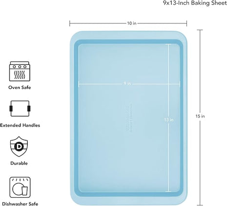 KitchenAid 9x13in Nonstick Aluminized Steel Baking Sheet, Mineral Water