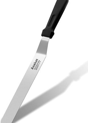 Anaeat Icing Spatula, Professional Cake Angled Offset Spatula with 12" Stainless Steel Blade - Thickened Frosting Knife with Durable Plastic Handle for Cake Decorating, Pastry & Baking