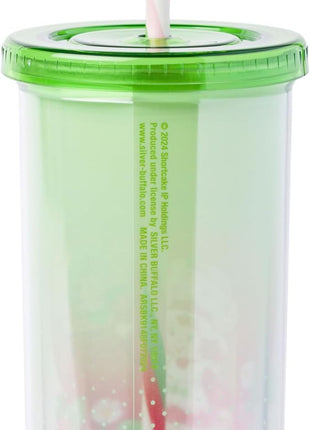 Silver Buffalo Strawberry Shortcake Strawberry House Plastic Tall Cold Cup with Lid and Straw, 20 Ounces