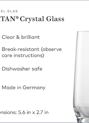ZWIESEL GLAS Pure Tumbler (Set of 6), Drinking Glasses for Several Beverages, Dishwasher-Safe Machine-Made Tritan Crystal Glasses, Made in Germany (12 Ounce)