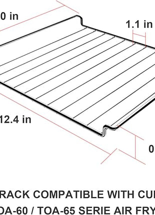 Oven Rack Replacement for Cuisinart TOA-60 TOA-65 Air Fryer Convection Toaster Oven, Dishwasher Safe Air Fryer Wire Rack for Oven Cooking, 12.4" x 11" Cooking Rack & Cooling Rack