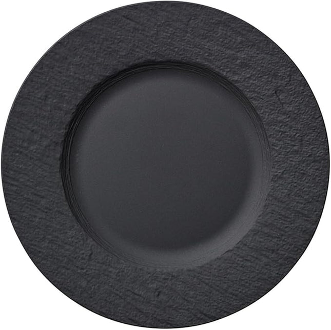Villeroy & Boch Manufacture Rock Salad Plate, 8.5 in, Premium Porcelain, Black
