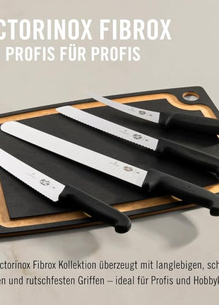 Victorinox 10.25 Inch Fibrox Bread Knife with Ultra-Sharp Serrated Edge, Black